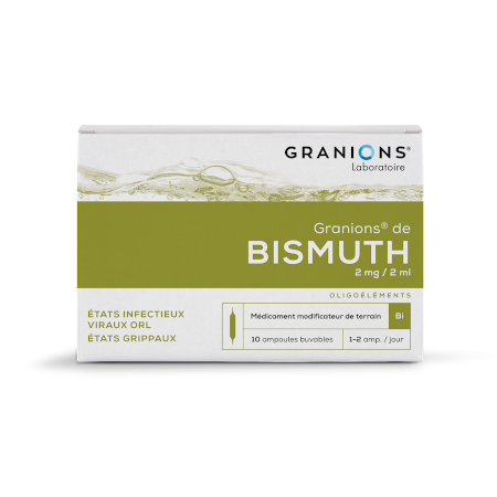 Granions bismuth 2 mg/2ml solution buvable, 10 ampoules