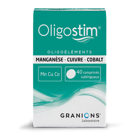 Oligostim manganese cuivre cobalt, 40 comprimés sublinguaux