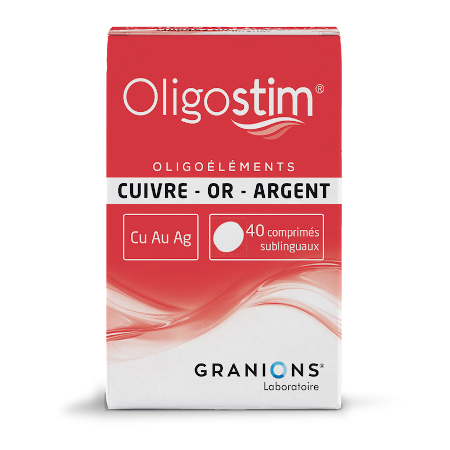 Oligostim cuivre or argent, 40 comprimés