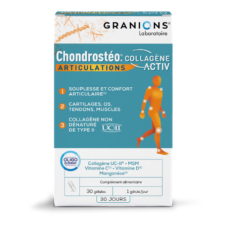 Granions Chondrostéo+ Collagène Activ, 30 gélules