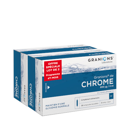 Granions chrome 200mcg solution buvable, 2x 30 ampoules