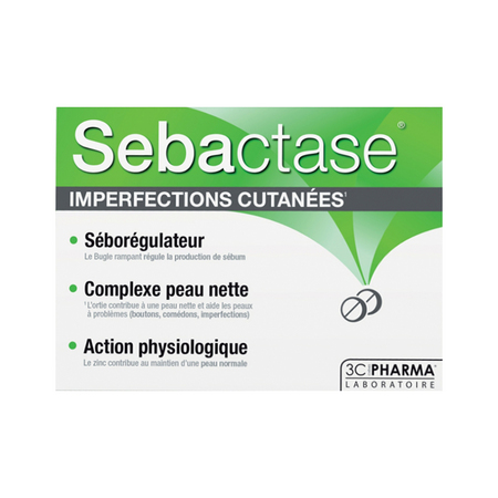 3C Pharma Sebactase Imperfections Cutanées, 30 Comprimées