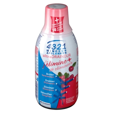 Arkopharma 4.3.2.1 minceur ultra draineur - goût acérola cranberry