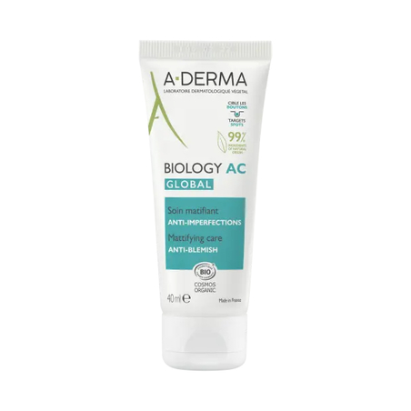 A-derma Biology AC global soin matifiant anti-imperfections, 40 ml