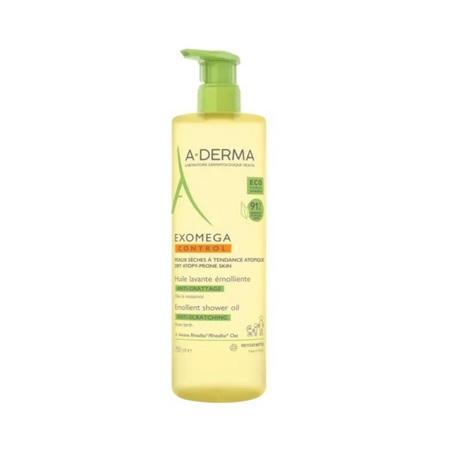 A-Derma Exomega Control Huile lavante émolliente anti-grattage, 750ml