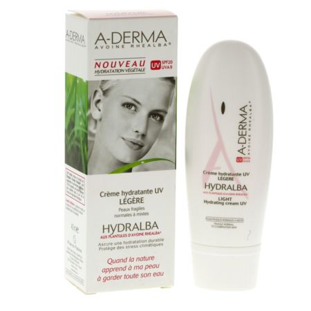 A-derma a derma hydralba uv spf 20 cr hydratant leger 40ml