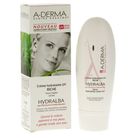 A-derma a derma hydralba uv spf 20 cr hydratant riche 40ml