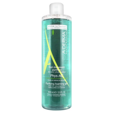 A-derma  gel moussant purifiant phys-ac, flacon de 400 ml