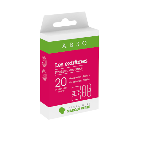 ABSO Pansements Les Extrêmes, boîte de 20