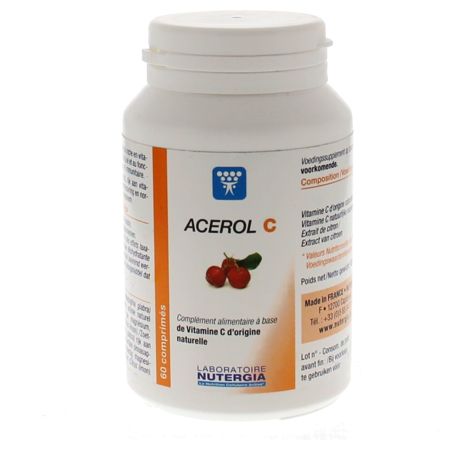 Nutergia vitamines et antioxydants acerol c 60 comprimés