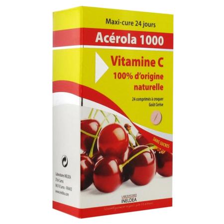 Acerola 1000 cerise comprime a croquer 24