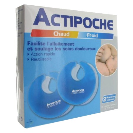 Actipoche chaud froid allaitement poche + housse, x 2