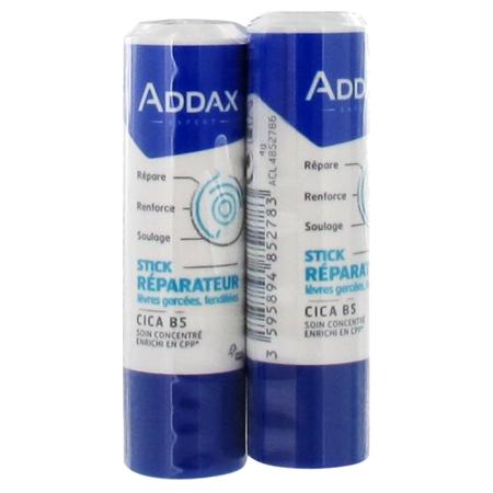 Addax cica b5 stick réparateur lèvres gercées - 2x4g
