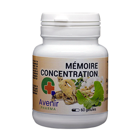 Avenir Pharma Mémoire Concentration, 60 gélules