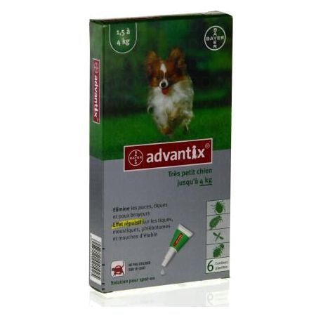 Advantix chien tres petit spot on solution 0ml4 6