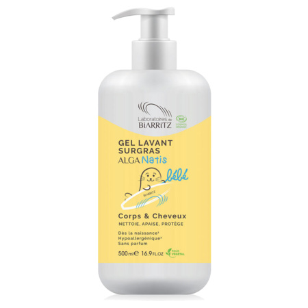 Algantis Bio Gel Lavant Surgras Corps & Cheveux, 500 ml