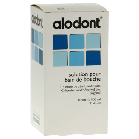 Alodont, flacon de 500 ml de solution pour bain de bouche