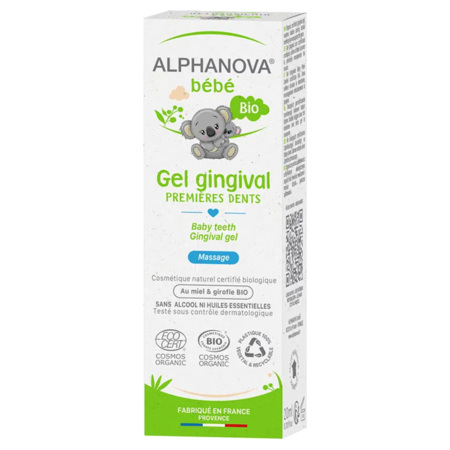 Alphanova Bébé Gel Gingival 1ères Dents Bio, 20 ml