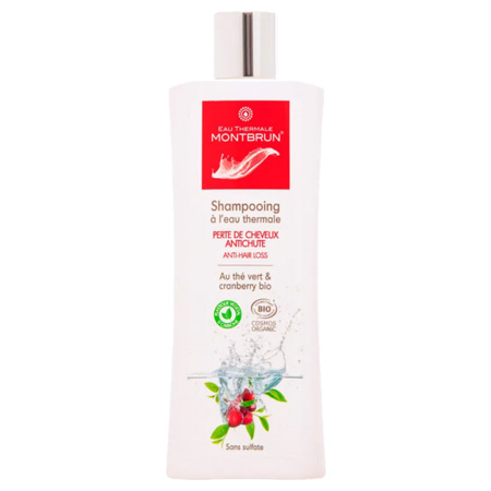 Alphanova Eau Thermale Montbrun Shampooing Bio Antichute Thé Vert & Cramberry, 250 ml