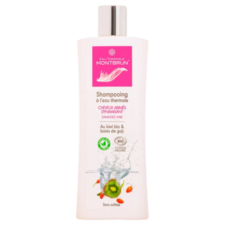 Alphanova Eau Thermale Montbrun Shampooing Bio Cheveux Abîmés au Kiwi Bio & Baies de Goji, 250 ml