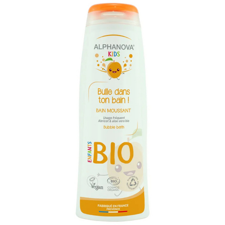 Alphanova Kids Bulle dans ton Bain ! bain moussant bio abricot, 250 ml