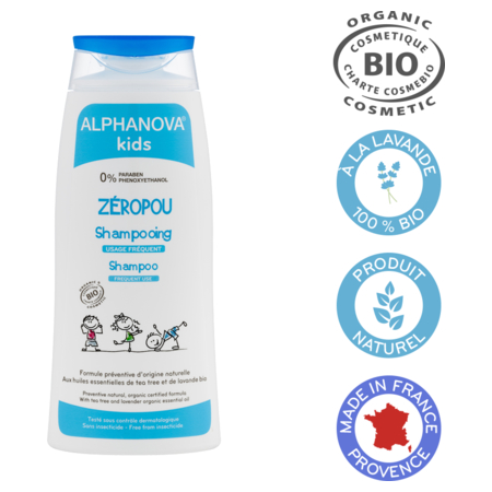 Alphanova Kids - Zéropou Shampooing Anti Poux Bio, 200ml