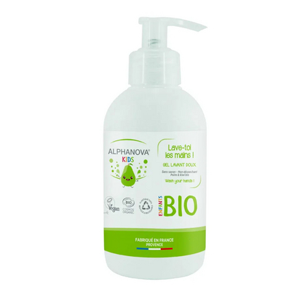 Alphanova Lave-toi les mains gel lavant kids doux bio poire, 250 ml