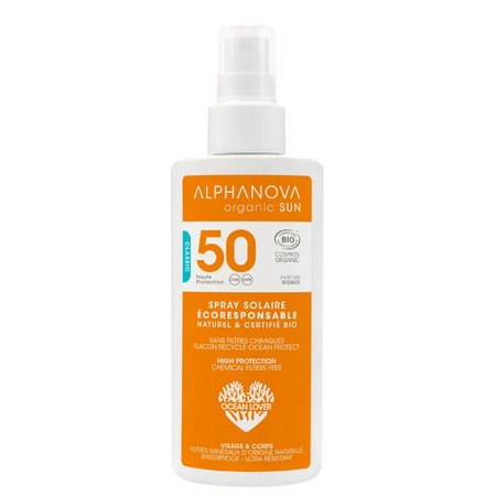 Alphanova Sun Spray SPF50 bio adultes, 125 g