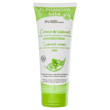 Alphanva Bébé Crème de Liniment Bio, 200 ml