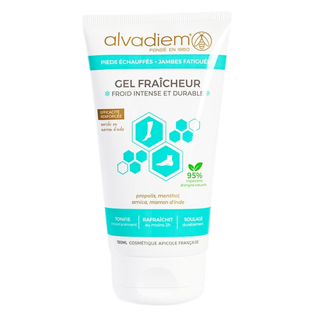 Alvadiem Gel Fraîcheur Jambes Fatiguées et Pieds Échauffés, 150 ml