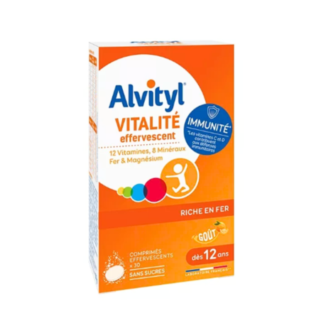 Alvityl Vitalité Comprimés Effervescents, Boîte de 30