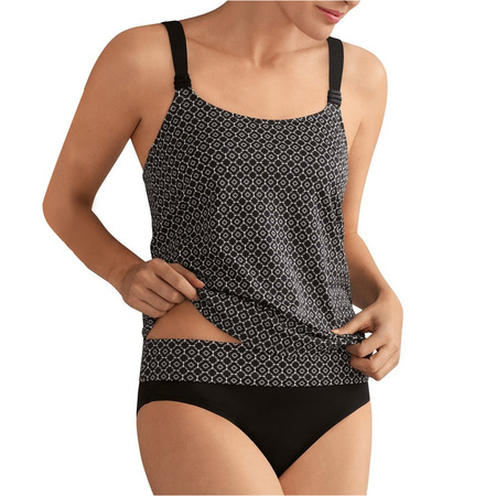 Amoena Ayon Haut de tankini - Imprimé noir, Taille 40B