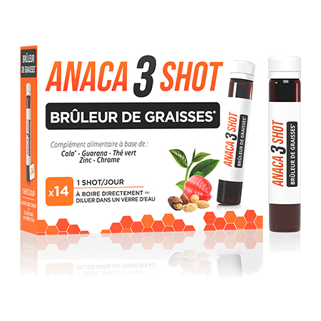 Anaca 3 Shot Brûleur de Graisses, Boite de 14 shots