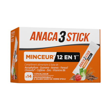 Anaca 3 Stick Minceur 12 en 1, 14 Sticks