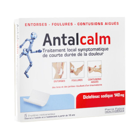 Antalcalm patch diclofenac, boite de 5