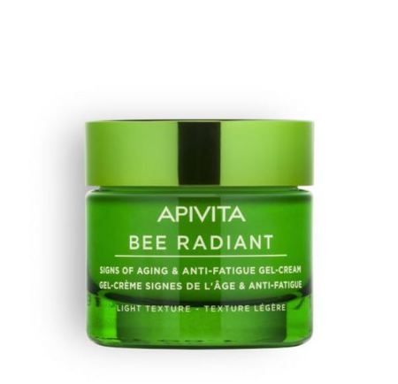 Apivita Bee Radiant Gel-Crème Anti-âge et Anti-fatigue Texture Légère, 50ml