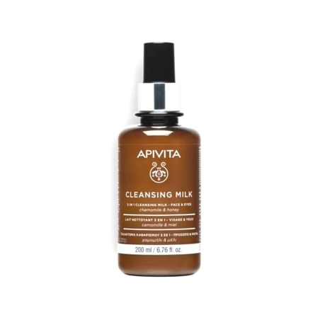 Apivita Lait nettoyant 3 en 1 Visage et yeux, 200 ml