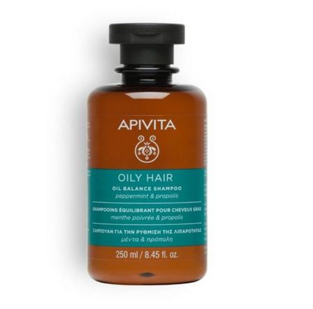 Apivita Shampoing Équilibrant pour Cheveux Gras, 25ml