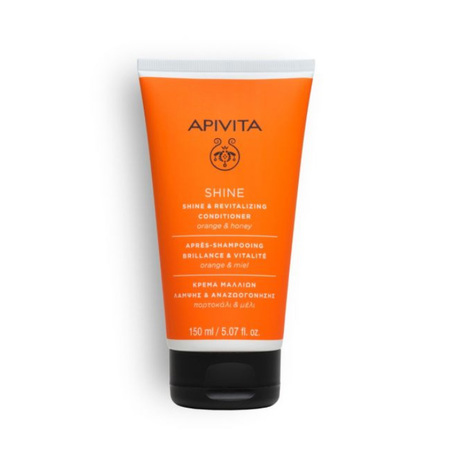 Apivita Shine Après-Shampooing Brillance & Vitalité pour Tous Types de Cheveux, 150 ml
