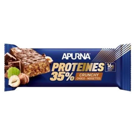Apurna Barre Hyperprotéinée Crunchy Chocolat, 45g