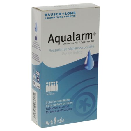 Aqualarm solution ophtalmique lubrifiante dose, x 20