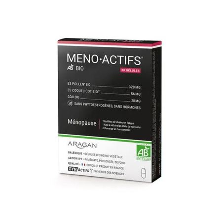 Aragan Synactifs MenoActifs Bio, 30 gélules