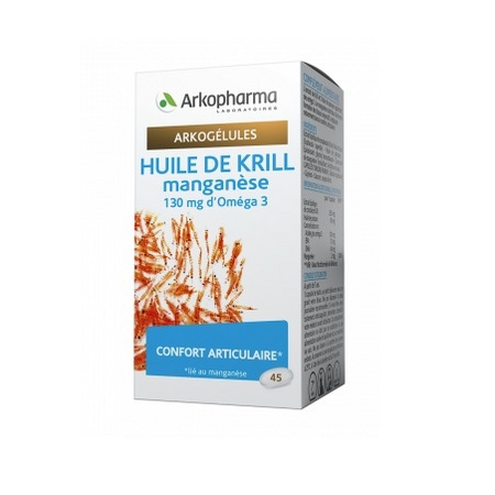 Arkopharma Arkogelules Huile de Krill et manganèse, 45 capsules