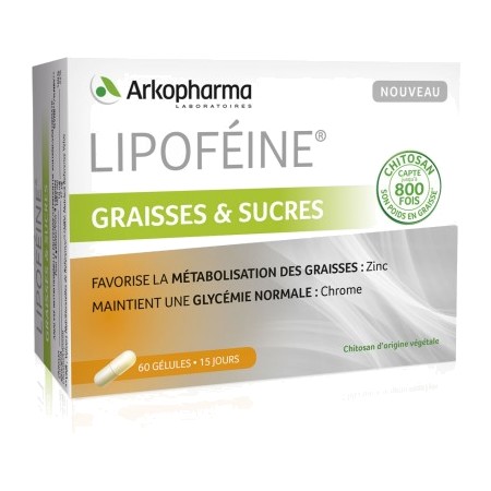 Arkopharma Lipoféine Graisses et sucres 60 gélules
