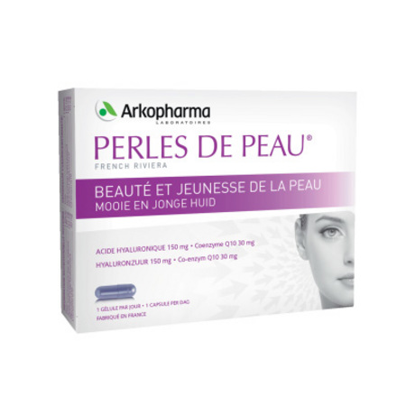 Arkopharma Perles de Peau Acide Hyaluronique Coezyme Q10, 30 Gélules