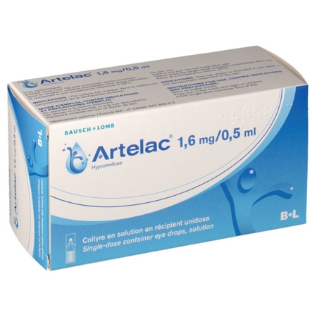 Artelac 1,6 mg/0,5 ml, 60 flacons unidoses de 0,5 ml de collyre