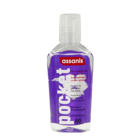 Assanis gel antibactérien pocket parfum violette - 80ml