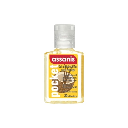 Assanis gel antibactérien pocket parfum vanille-coco - 20ml