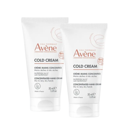 Avène Cold Cream Crème Mains Concentrée, Lot de 2 x 50 ml