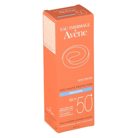 Avène solaires peaux sensibles emulsion 50+  sans parfum 50 ml